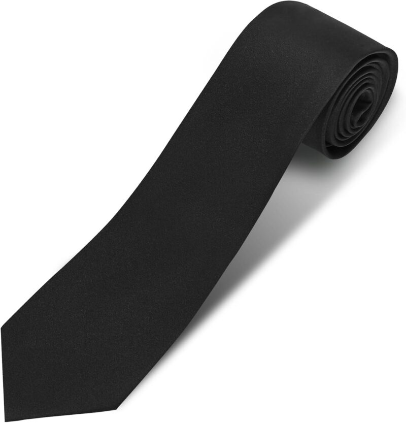 Men Ties Solid Pure Color 3.15" (8CM) Necktie Plain Formal Business Wedding Black Ties For Men