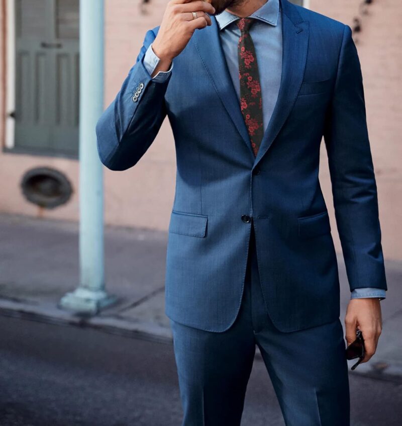 Skinny Ties for Men 2.17" Men Necktie Formal Business Silk Slim Tie Woven Jacquard Thin Tie Wedding Party - Image 2